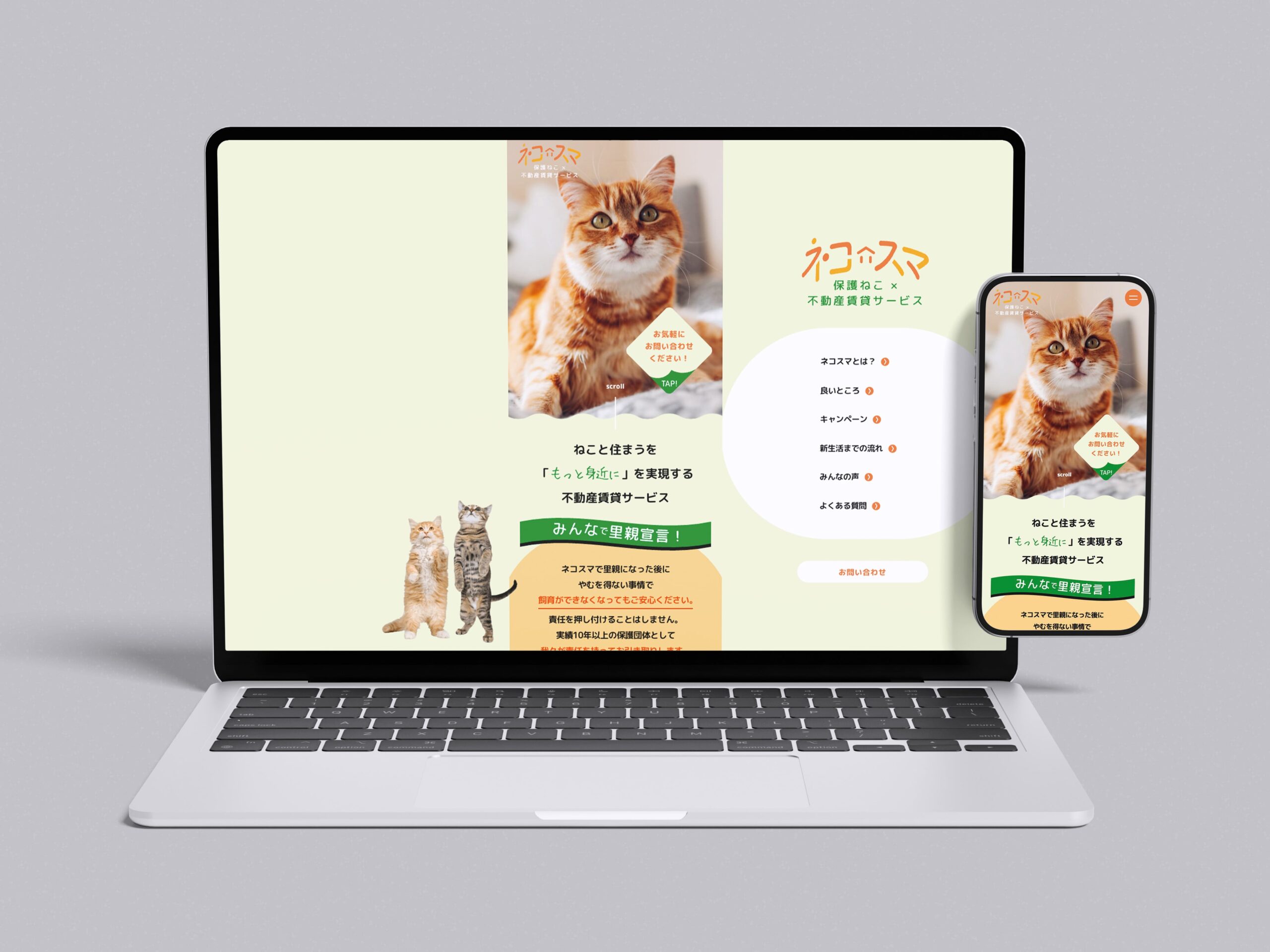 ネコスマ LP及びロゴとコンセプトブックの制作